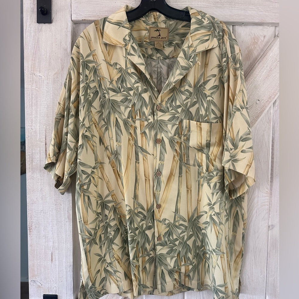 Jamaica Jaxx Bamboo print silk shirt